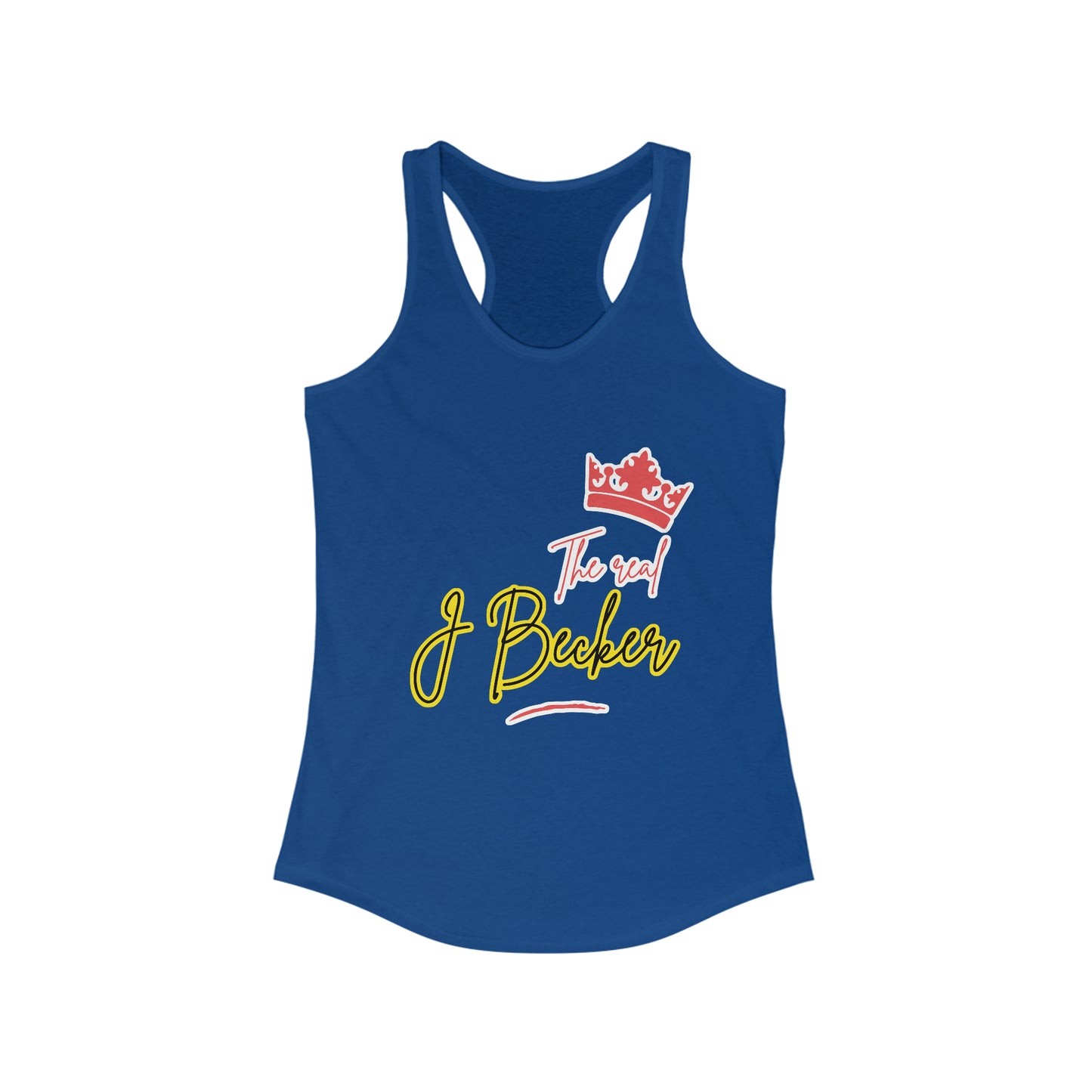 JBecker Crown logo Women's Ideal Racerback Tank
