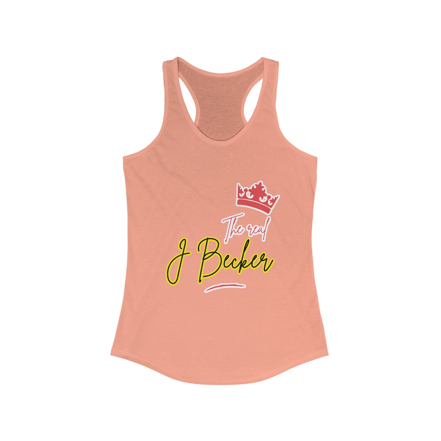 JBecker Crown logo Women's Ideal Racerback Tank
