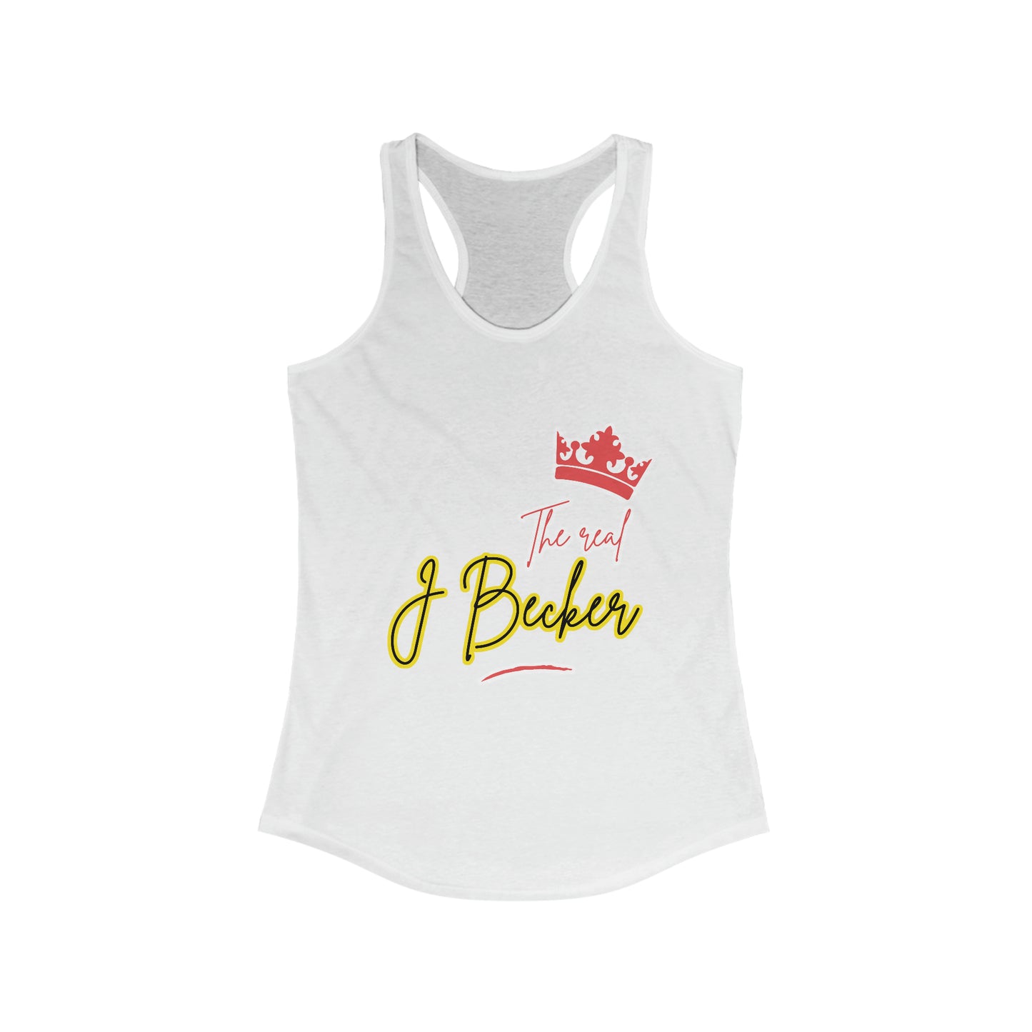 JBecker Crown logo Women's Ideal Racerback Tank