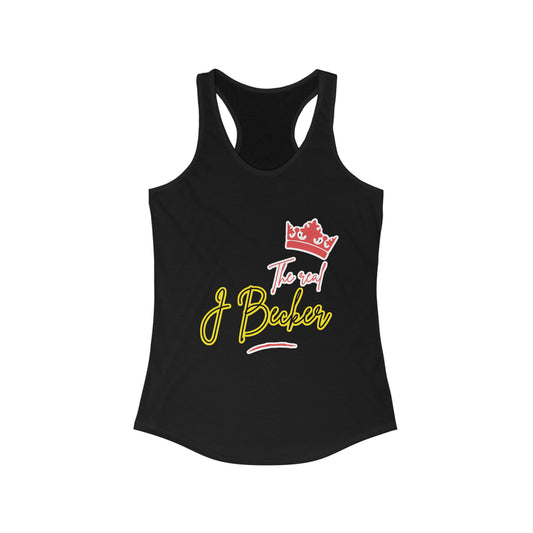 JBecker Crown logo Women's Ideal Racerback Tank