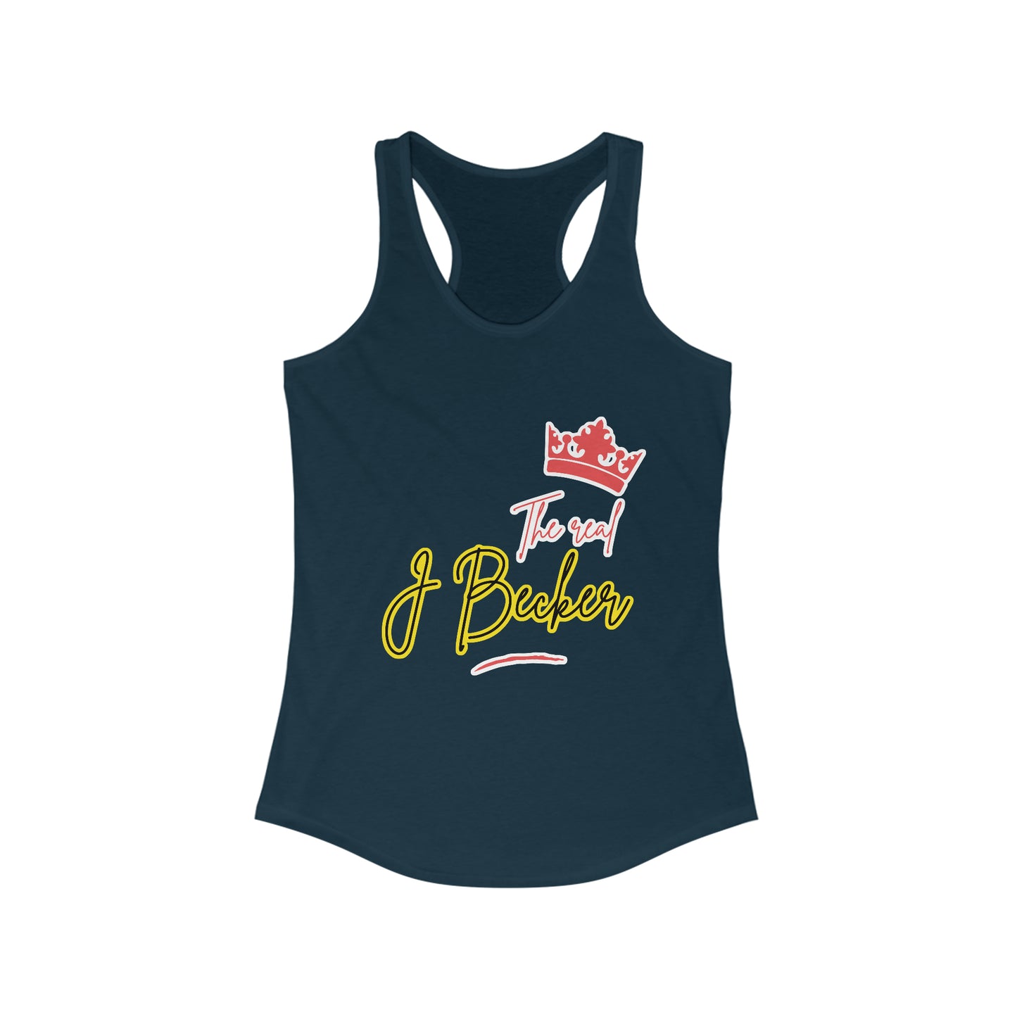 JBecker Crown logo Women's Ideal Racerback Tank