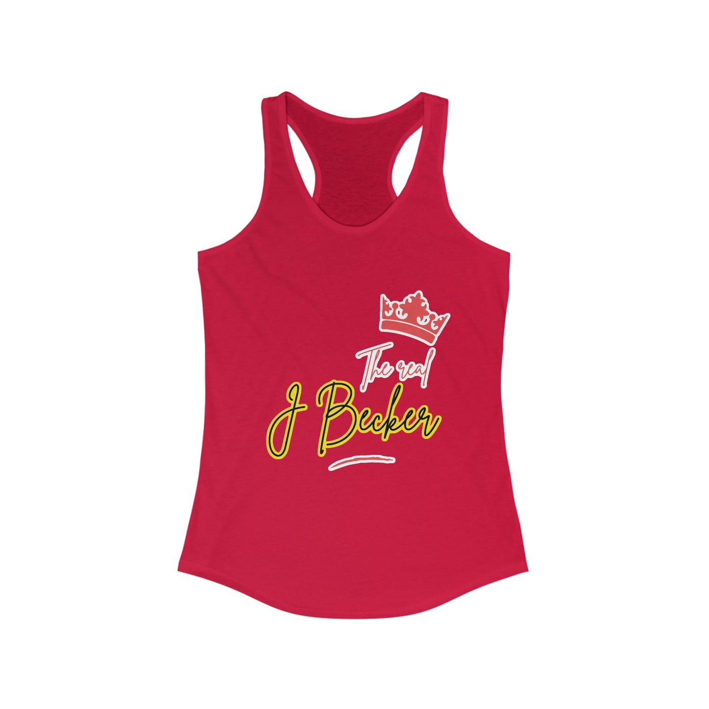 JBecker Crown logo Women's Ideal Racerback Tank