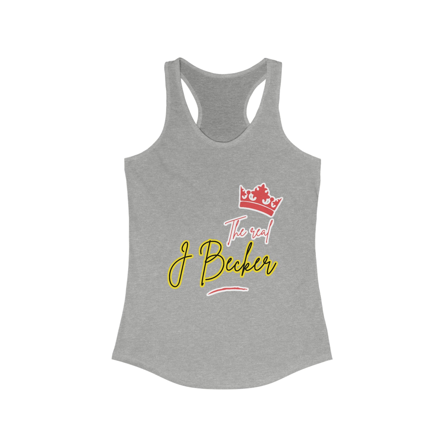 JBecker Crown logo Women's Ideal Racerback Tank